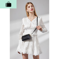 手拿包女小包大容量2020新款时尚皮牛皮手抓包零钱包手机斜挎包NEW LAKE 蓝紫色(带长肩带+短手腕带)女斜挎包