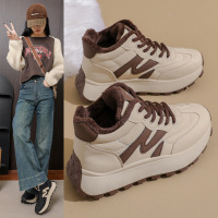 加绒高帮雪地靴女冬季新款学生ins韩版保暖休闲鞋棉鞋女