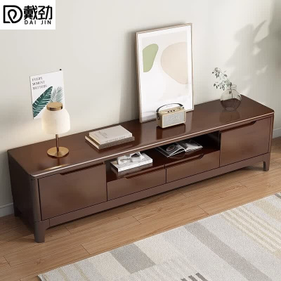 戴劲现代简约电视柜小户型多尺寸家用电视柜 胡桃色1800*400*480mm