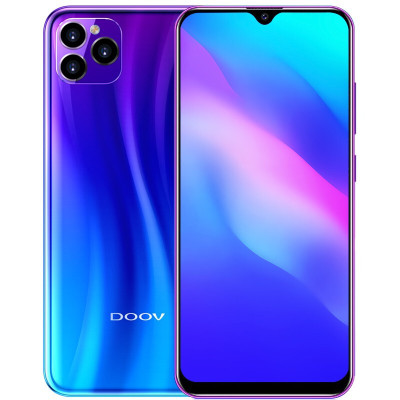 朵唯(DOOV)X11Pro安卓智能手机6+128G极光蓝6.53英寸水滴全面屏4G全网通双卡双待超薄侧面指纹八核游戏手机学生拍照备用老人商务手机