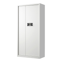 乙壬指纹电子保密柜钢制密码文件柜档案柜办公柜矮柜保密资料柜通门白色:电子密码锁