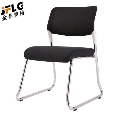 金菲罗格现代简约时尚弓形椅职员椅会议椅 黑色