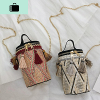 小包包女2020新款潮春夏编织手提单肩包斜挎包少女民族风小圆包NEW LAKE女士单肩包