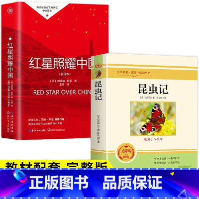 2册-八年级上册[昆虫记+红星] [正版]经典常谈钢铁是怎样炼成的红星照耀中国和昆虫记必读原著完整版 八年级上册的课外书