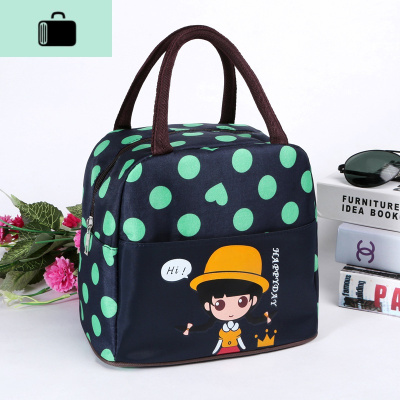饭盒袋袋子学生手提包加厚韩版清新卡通妈咪包手拎带饭保温便当包NEW LAKE