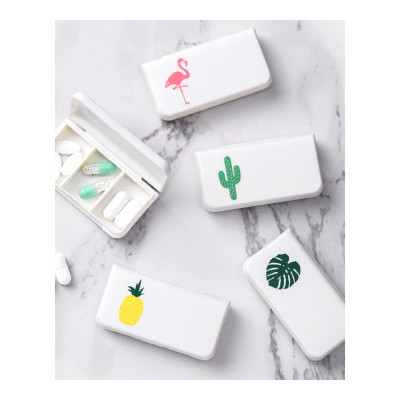 家柏饰(CORATED)家用便携3格小药盒迷你药品收纳盒 密封随身薬盒旅行装药丸盒子