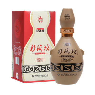 彩陶坊献礼50050度盒装白酒单瓶500mL