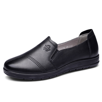 强人3515女鞋真皮透气妈妈鞋轻便软底舒适套脚奶奶鞋平底女士单鞋