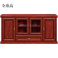 全鼎高胡桃色餐边柜简约茶水柜四门1600*400*800