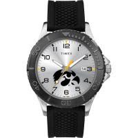 TIMEX/天美时男士运动腕表黑硅胶表带银色表盘石英爱荷华野猫队