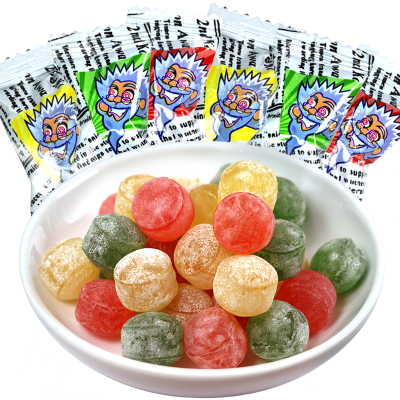 新年货柠檬味劲酸糖果500g 酸酸糖小零食 尖叫酸草莓果味糖硬糖