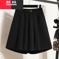 YIBUSHENG大码女季高腰a字西装短裤胖妹妹休闲五分阔腿梨形身材显瘦裙裤