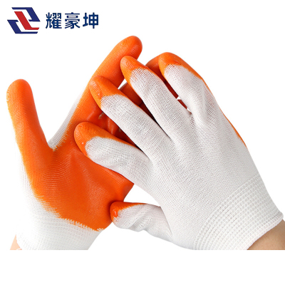 耀豪坤浸胶平挂手套pvc2/双