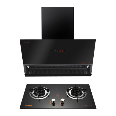 Haotaitai烟灶套装XJ01+X406液化气 23m³大风量挥手智控+智清洗5.0kW大火力可调底壳换灶不开孔