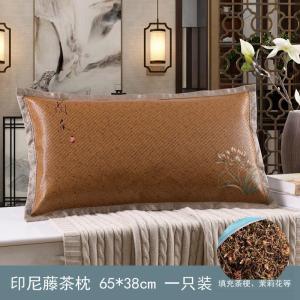美帮汇夏季冰藤夏凉枕头夏天冰丝凉席荞麦壳皮茶枕芯成人透气凉爽印尼藤