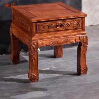 质凡红木高几花梨木刺猬紫檀角几沙发客厅边柜小方桌茶水方几平几边桌