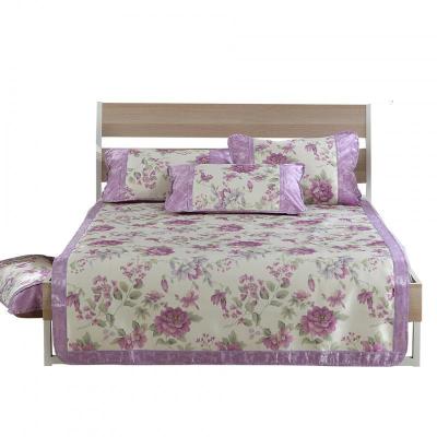 家柏饰(CORATED)家纺凉席套件夏凉冰丝席三件套可折叠双人夏凉席花间魅影