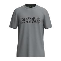 Hugo boss徽标图案男款圆领短袖棉质休闲T恤运动户外舒适百搭