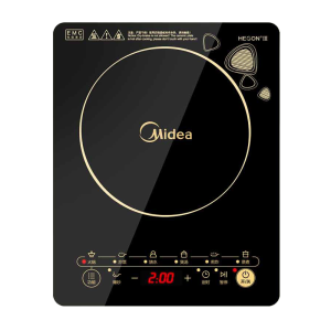 美的(Midea)电磁炉带锅猛火爆炒大功率火锅炉8档多功能智能家用触控式电磁灶一键爆炒WK2102(炒锅)