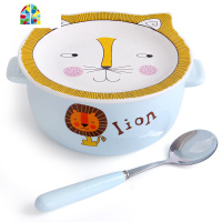 泡面碗带盖陶瓷方便面碗单个可爱少女心日式学生宿舍创意个性家用 FENGHOU 狗狗杯碗