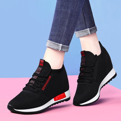 盾狐内增高女鞋子2020新款百搭网面透气夏季网鞋休闲运动鞋9803058016