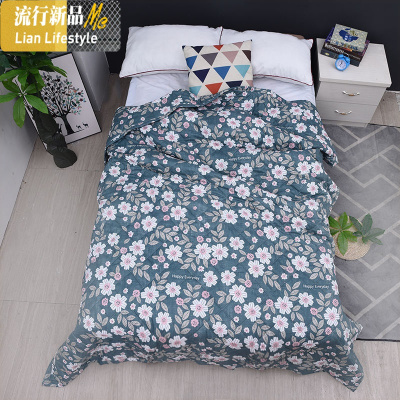 被子女生学生宿舍空调被夏凉被单人可水洗夏季。简约薄被夏被双人 三维工匠