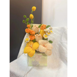 维诺亚郁金香花盒花束手工编织diy材料包扭扭棒自制礼品送女友闺蜜礼物