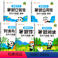 [暑假5册]口算题+应用题+阅读+作文+背诵与默写 五年级下 [正版]五升六计算题人教版五年级下册数学暑假口算题卡口算天