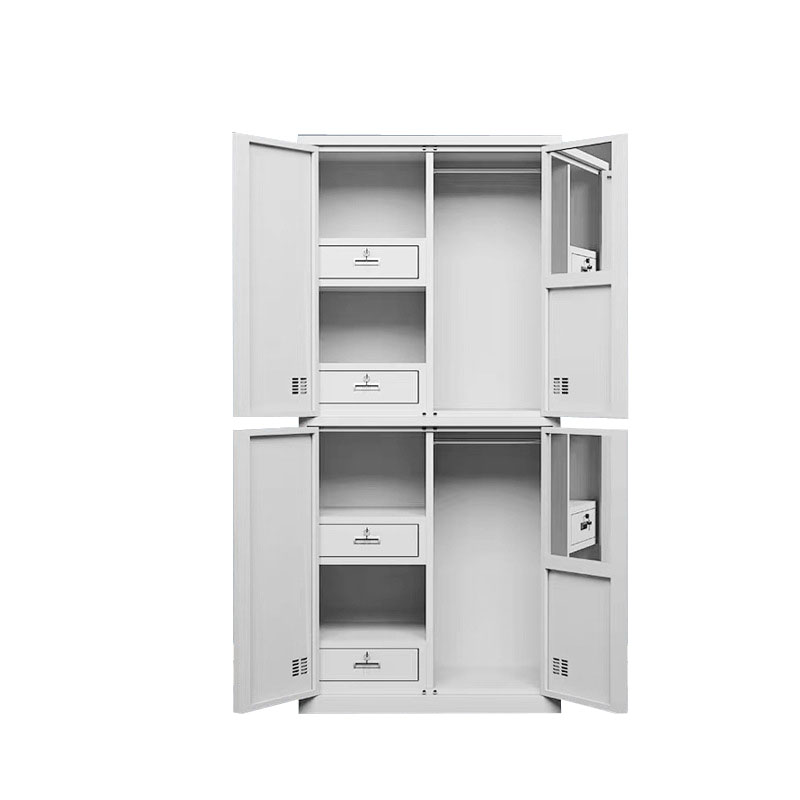 锦北 内务柜更衣柜储物柜带抽屉挂衣柜物品收纳柜 四门内务柜