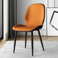 三金鑫 家用现代简约靠背轻奢餐椅科技布椅子意式化妆美甲凳子餐厅椅餐桌