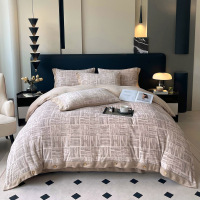 雅鹿立体雕花牛奶绒纽扣款四件套 冬季加厚保暖床上用品