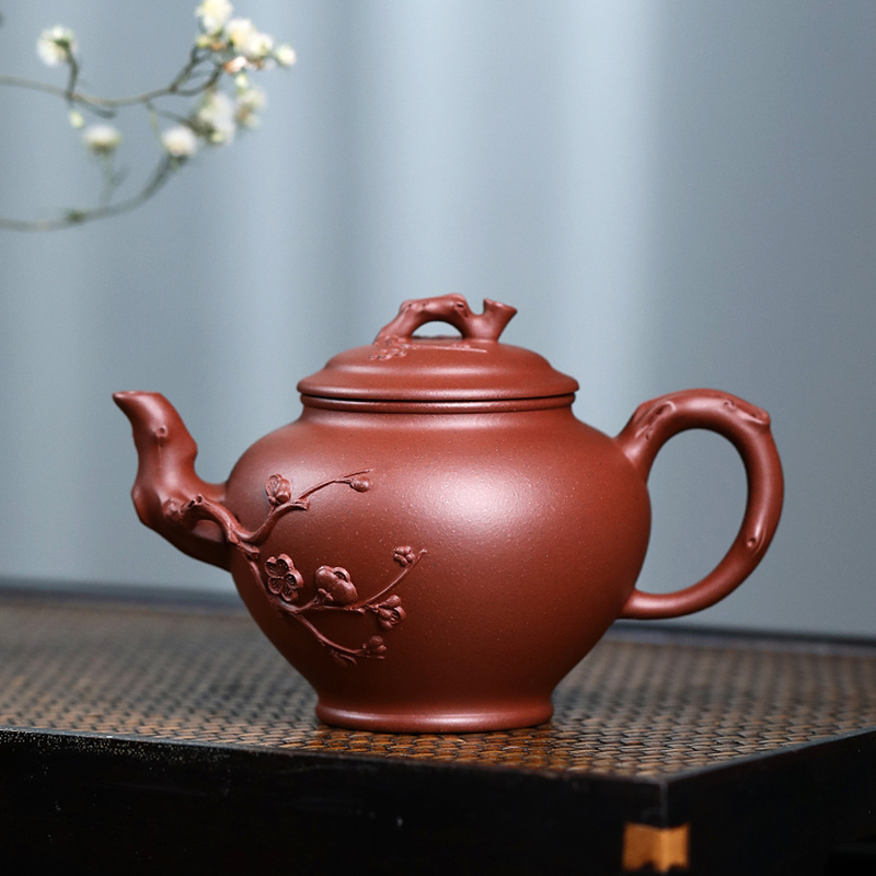 MULTIPOTENT宜兴紫砂壶原矿茶壶国家工艺美术师陈浩梅花报春420ml