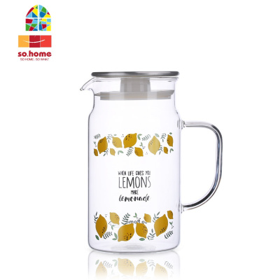 耐热玻璃冷热水壶 凉水壶透明水瓶水杯套装防爆家用 FENGHOU