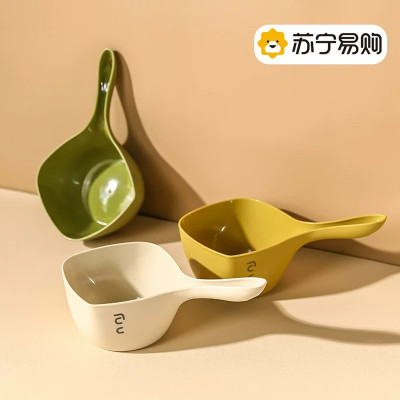 苏宁加厚水瓢大号长柄加深浇菜水舀厨房摔不坏面瓢家用塑料勺2112