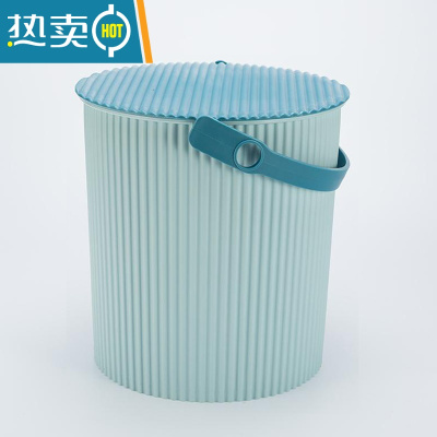 敬平塑料加厚可坐家用钓鱼桶手提洗澡篮洗车桶幼儿园收纳桶带盖水桶凳 蓝配深蓝 特大号