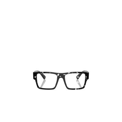 普拉达(PRADA)太阳镜男款矩形透明镜片醋酸盐材质时尚百搭配饰赠 黑色