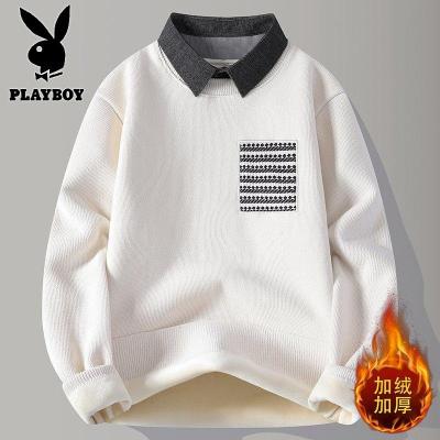 花花公子新款高品质[新款]2025年秋冬款翻领针织毛衣男