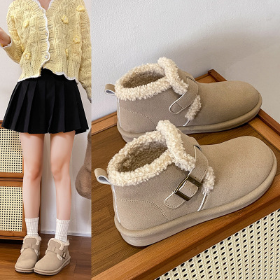 雪地靴女新款冬季百搭加绒加厚保暖马丁靴短筒棉鞋休闲_2_794