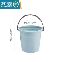 敬平家用长方形水桶泡脚桶塑料拖把桶小方桶学生宿舍桶加厚手提储水桶 小号淡蓝