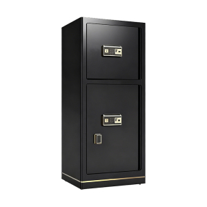 德尚伟业保险柜家用全钢防盗保险箱珠宝柜办公柜黑金1.2米上下门电子指纹锁