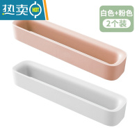 敬平浴室拖鞋架壁挂式免打孔卫生间吸壁式置物架收纳器厕所放鞋架子 粉色+白色(两个装)浴室置物架