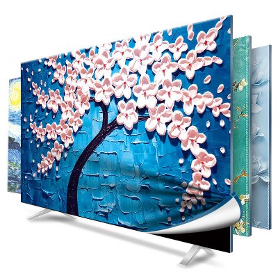 京城派 电视罩防尘罩套简约现代曲面电视机罩挂式液晶客厅40英寸50英寸 041发财树2 40-43寸(102*65cm)
