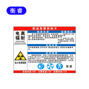 衡睿 图版标示板 297*420内容定制 套