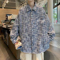 男装潮牌春秋季衬衫男女同款宽松情侣长袖港风痞帅青少年上衣外套