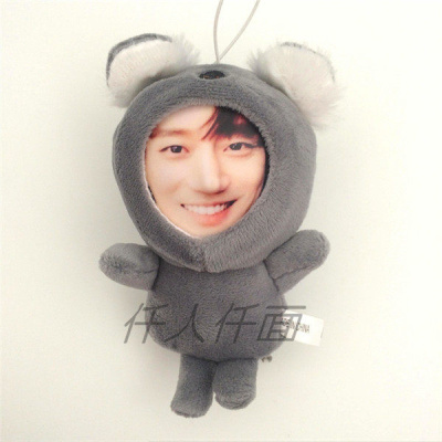 毛绒挂件公仔人面3D情侣定制立体玩具中玩偶diy人脸照片娃娃考拉12厘米左右