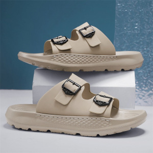 夏季个性男士搭扣经典时尚简约拖鞋透气休闲户外一脚蹬懒人鞋