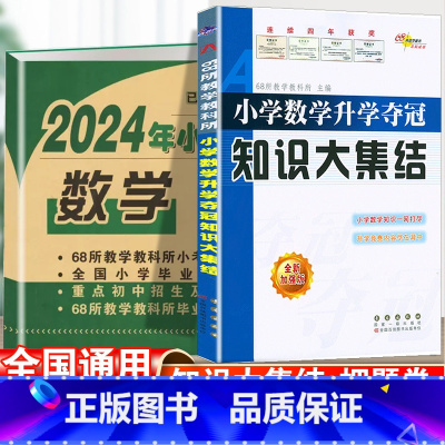 [数学]知识大集结+真题卷-2本套 小学通用 [正版]2024小升初知识大集结小学语文数学英语升学夺冠基础重点知识大全通