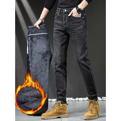 加绒男士牛仔裤品质牛仔裤弹力男款 春秋轻奢牛仔裤男裤