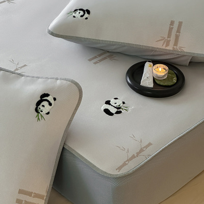 节节高升~A类冰丝凉席三件套透气加厚空调席子软可折叠水洗机洗夏