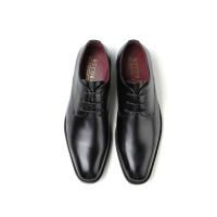 新款简约商务皮鞋男士休闲正装绅士男鞋系带擦色鞋职业装尖头